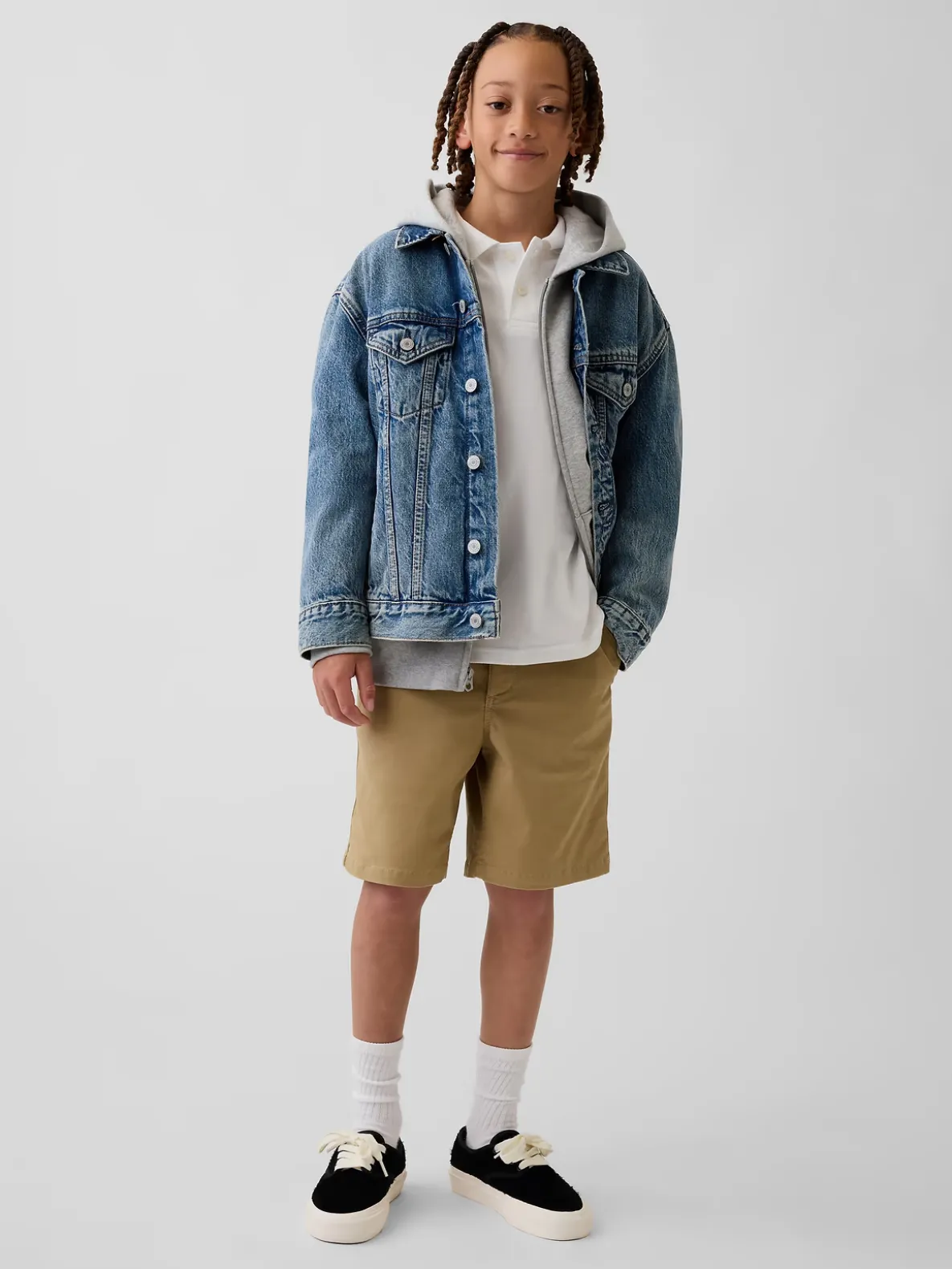 Kids Modern Khaki Shorts