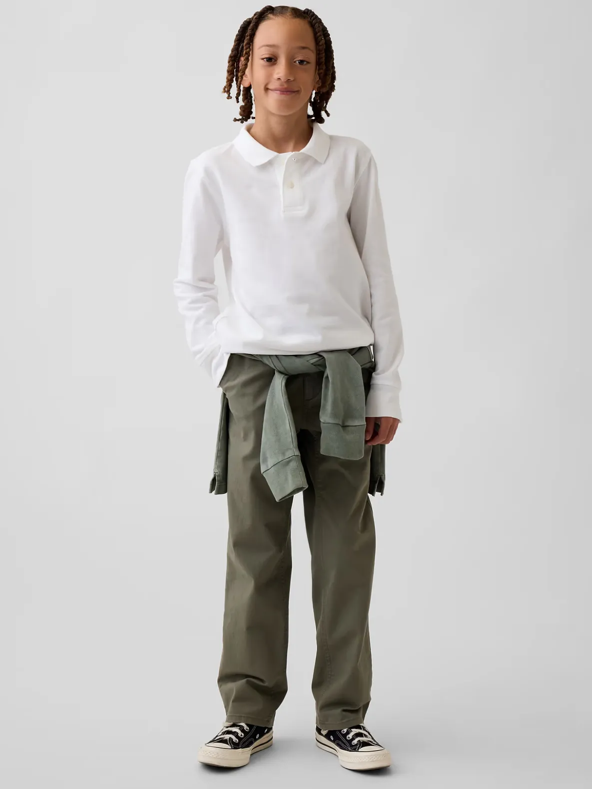 Kids Modern Relaxed Straight Khakis