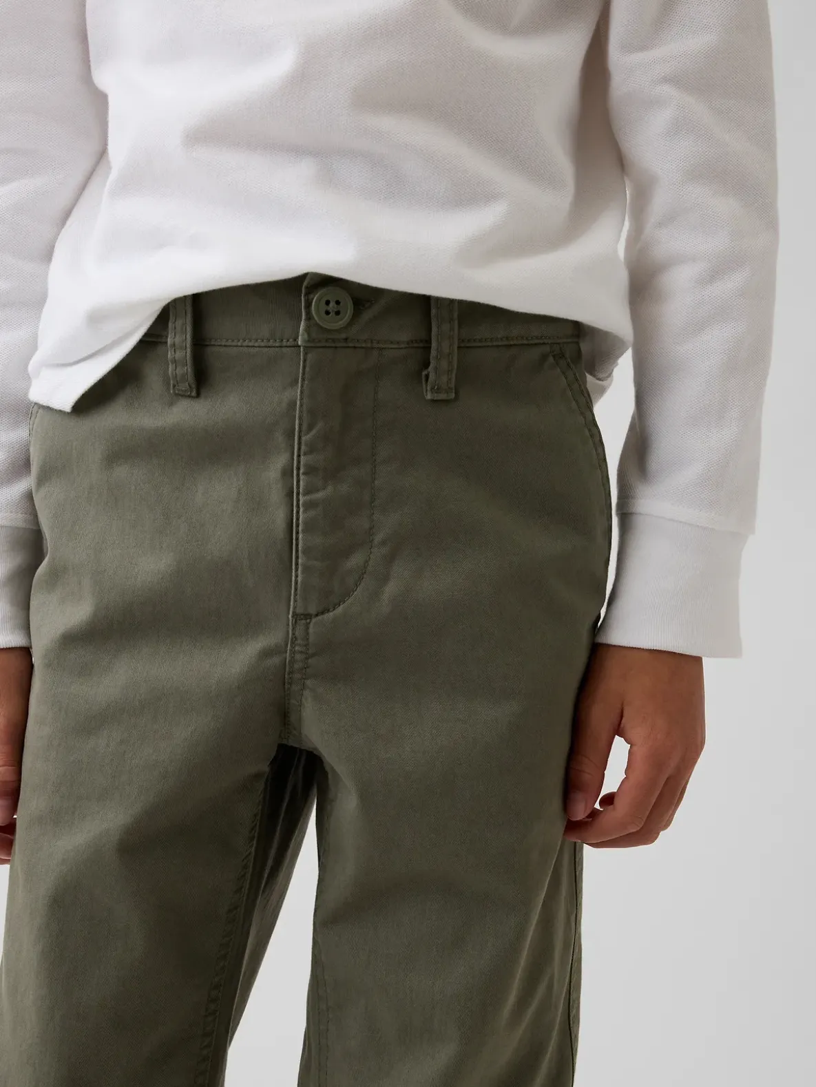Kids Modern Relaxed Straight Khakis