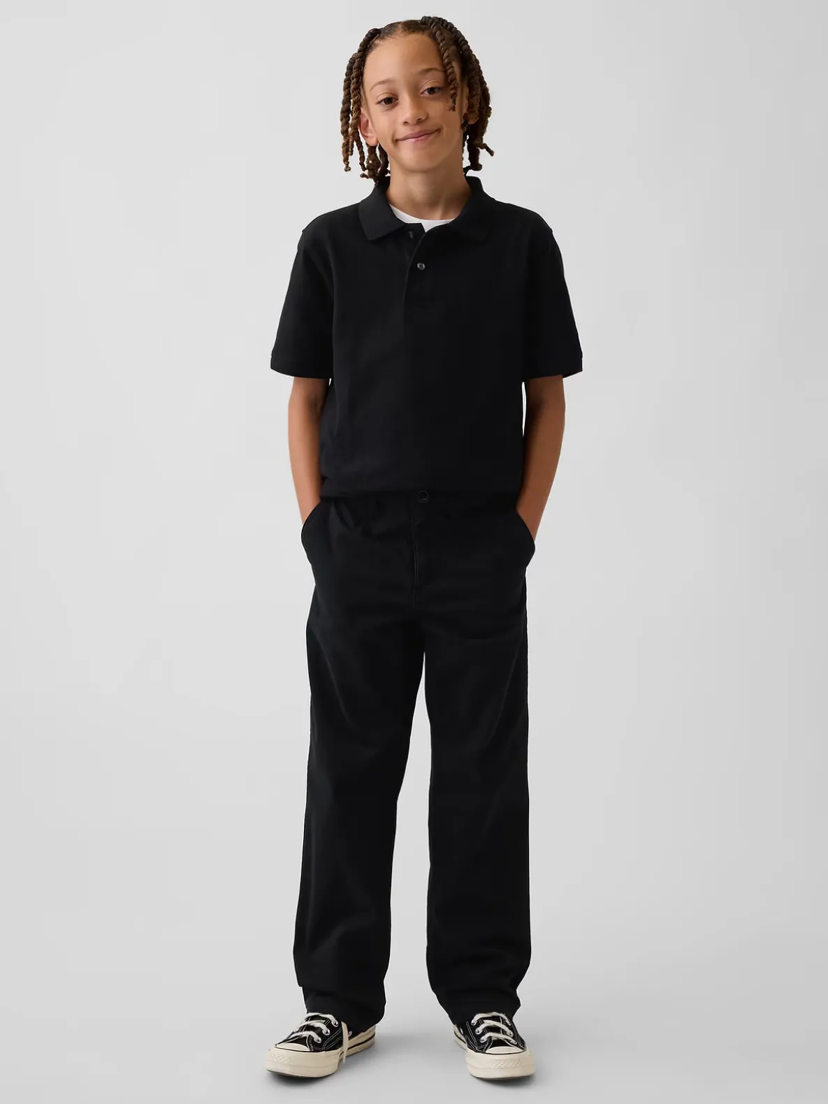 Kids Modern Relaxed Straight Khakis