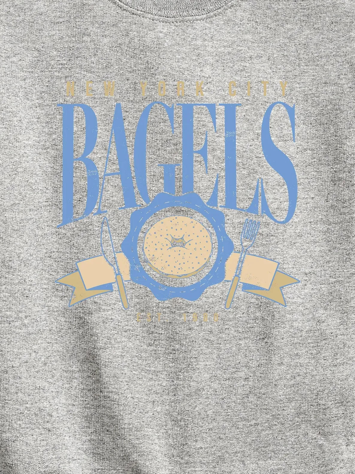 Kids NYC Bagels Crew Fleece Sweatshirt