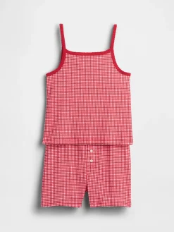 Kids Organic Brushed Cotton PJ Cami Short Set