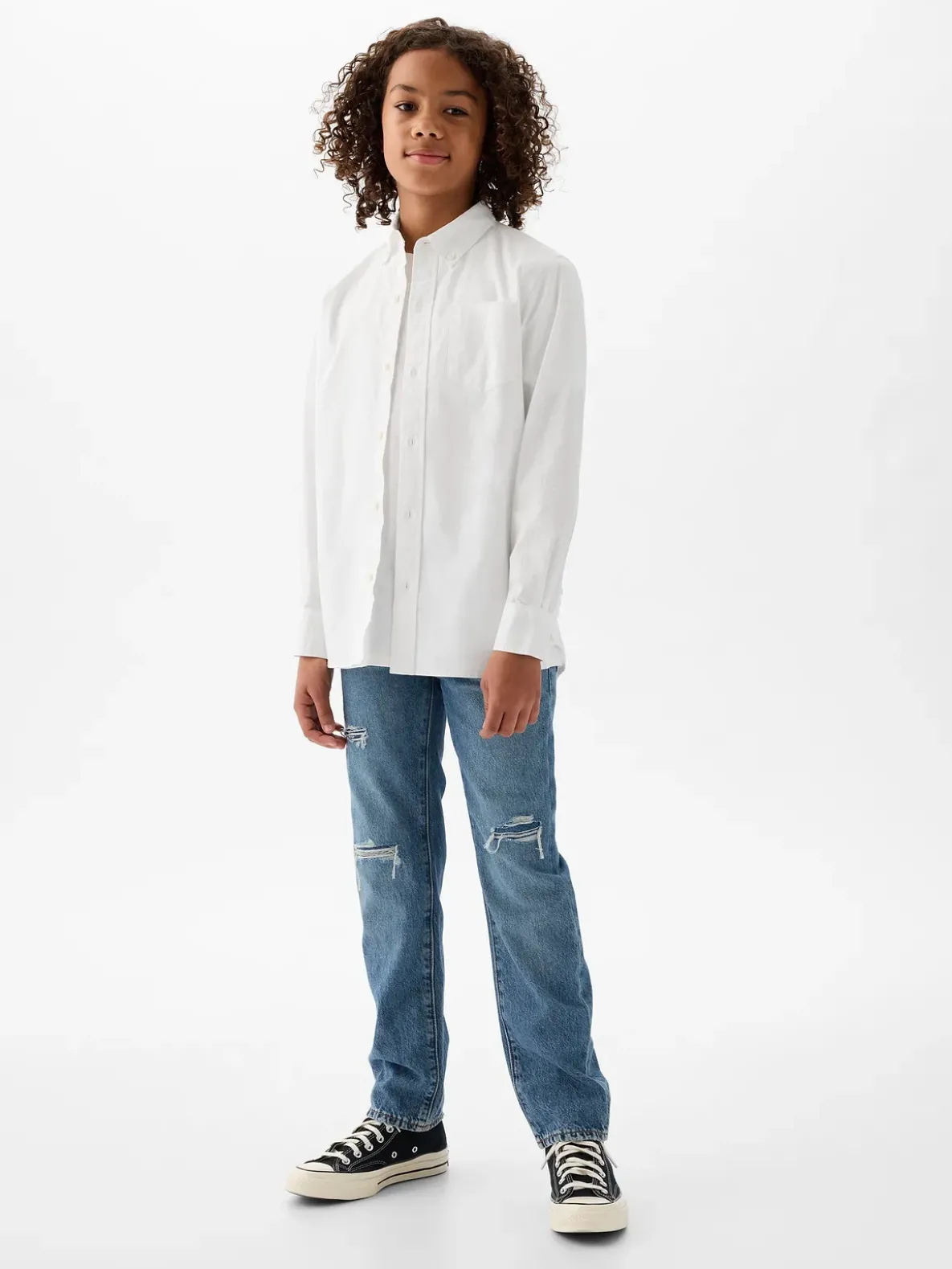 Kids Organic Cotton Poplin Shirt