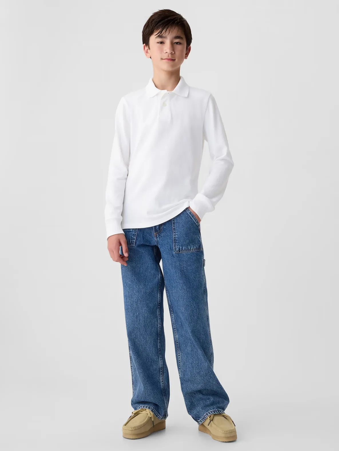 Kids Organic Cotton Uniform Polo Shirt