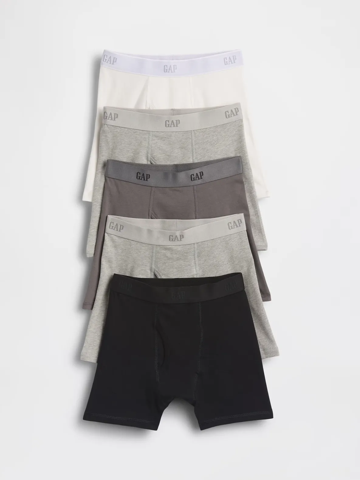 Kids Organic Stretch Cotton Logo Boxer Briefs (5-Pack)