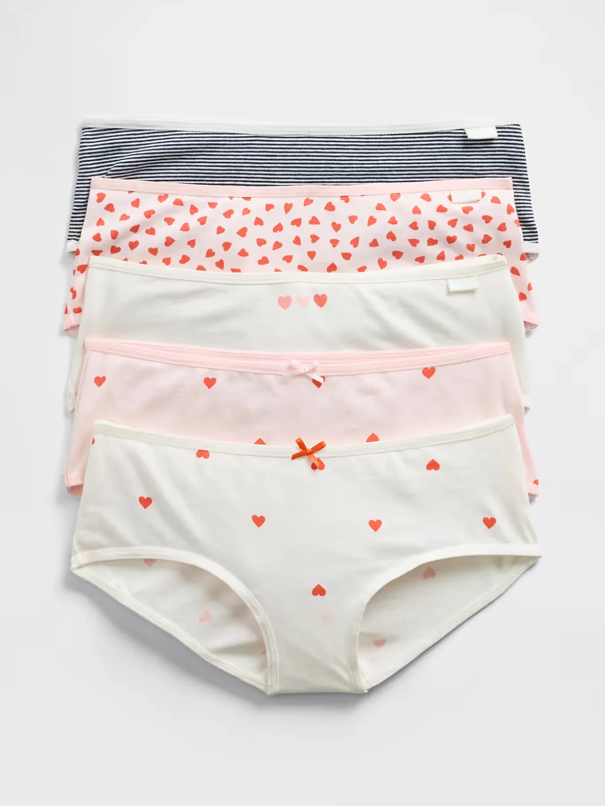 Kids Organic Stretch Cotton Hipster Briefs (5-Pack)