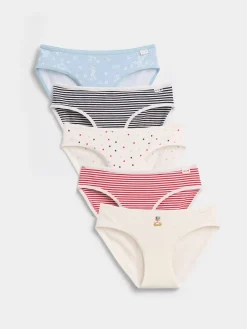 Kids Organic Stretch Cotton Bikini Briefs (5-Pack)