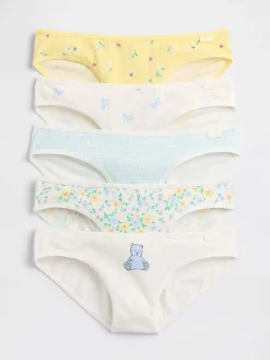 Kids Organic Stretch Cotton Bikini Briefs (5-Pack)