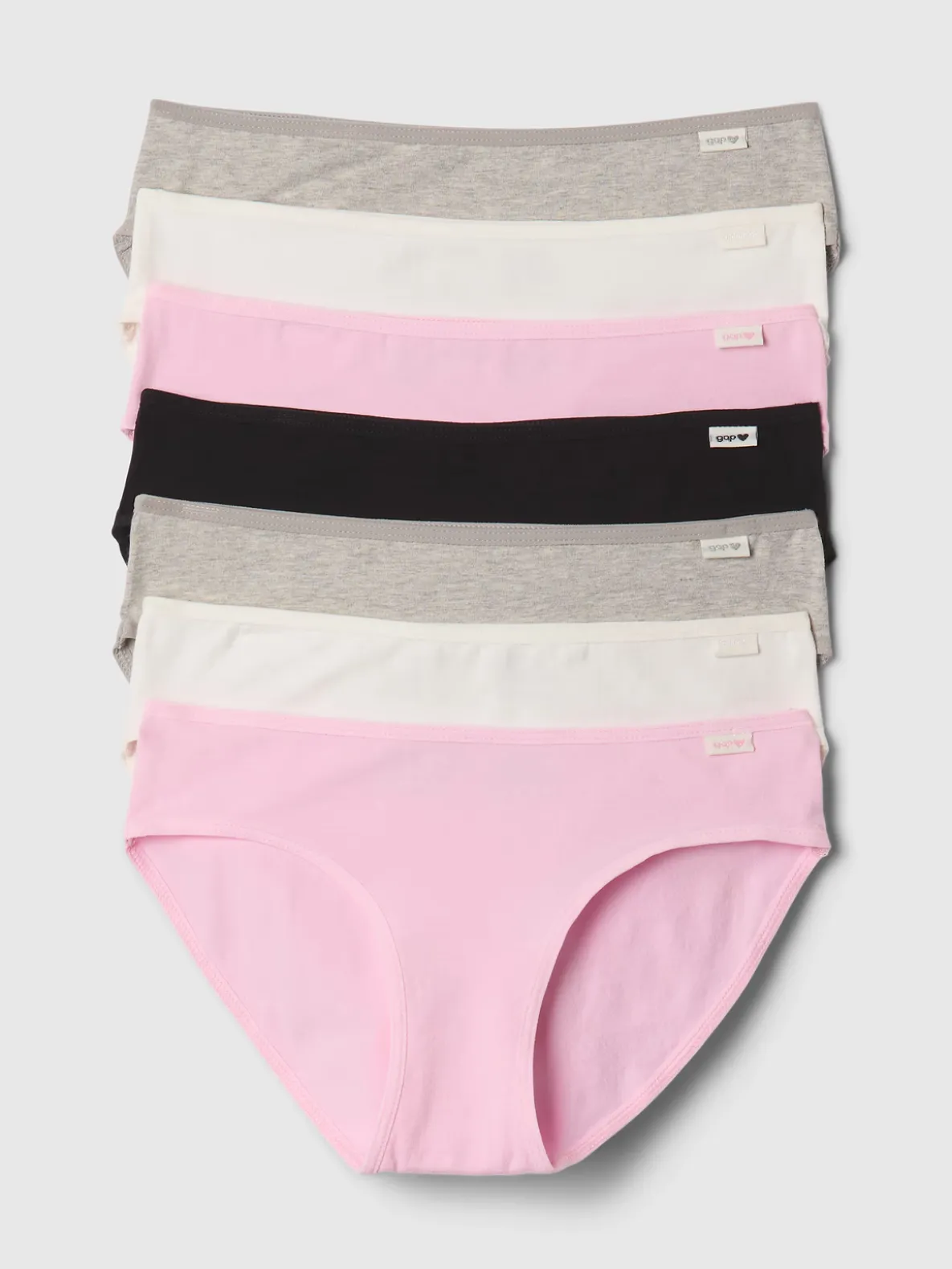 Kids Organic Stretch Cotton Bikini Briefs (7-Pack)