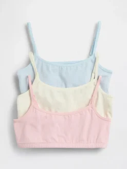 Kids Organic Stretch Cotton Basic Bra (3-Pack)
