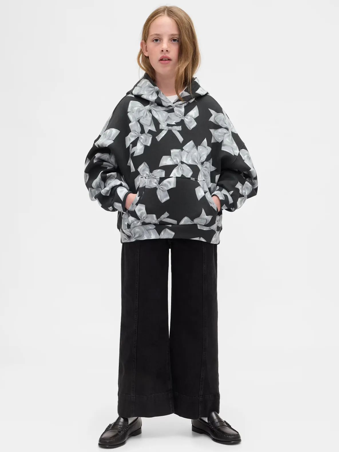 Kids Oversized Bow Hoodie