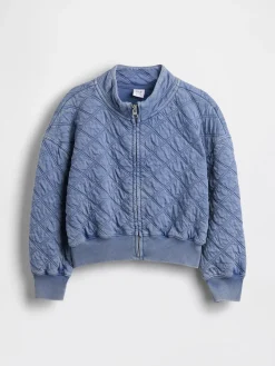 Kids Oversized Quilted Zip Jacket