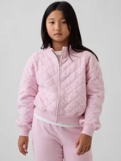 Kids Oversized Quilted Zip Jacket