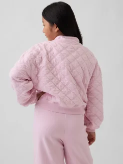 Kids Oversized Quilted Zip Jacket