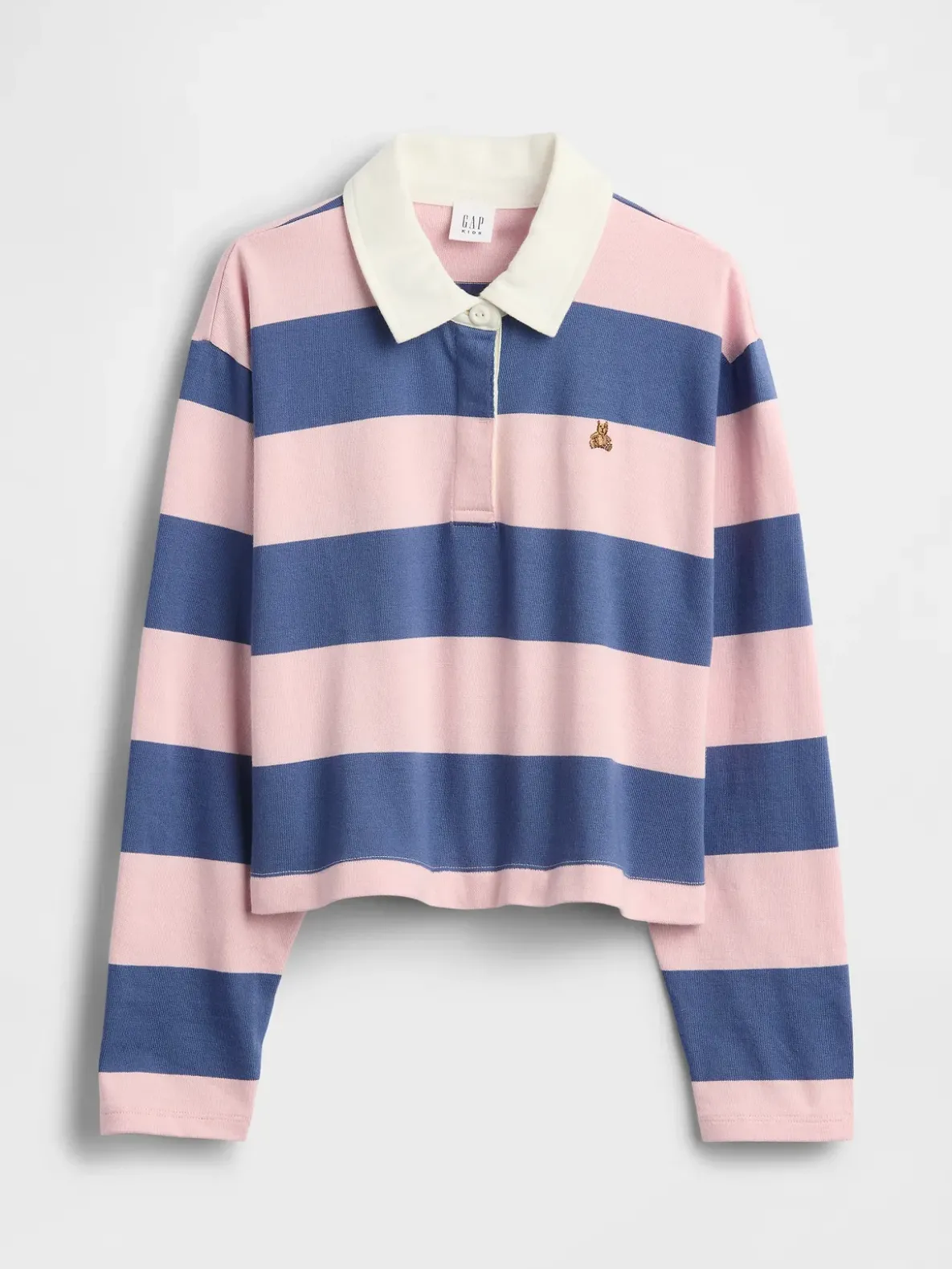 Kids Oversized Rugby Stripe Polo Shirt