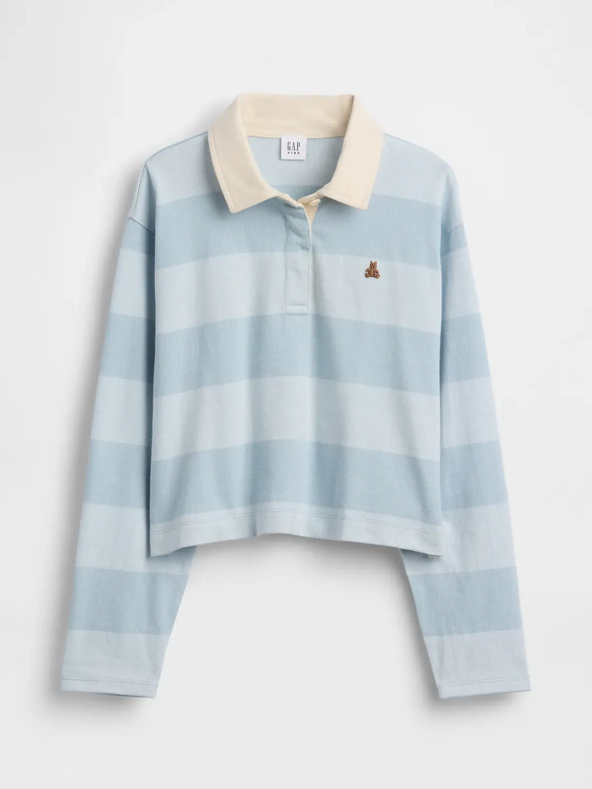 Kids Oversized Rugby Stripe Polo Shirt