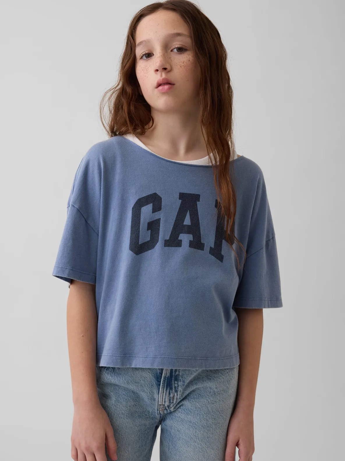 Kids Oversized Wide-Neck T-Shirt