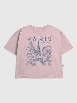 Kids Paris Line Art Graphic T-Shirt