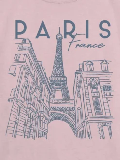 Kids Paris Line Art Graphic T-Shirt