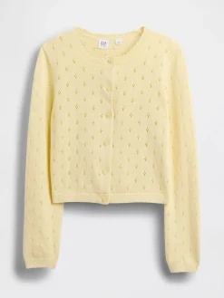 Kids Pointelle Cardigan Sweater