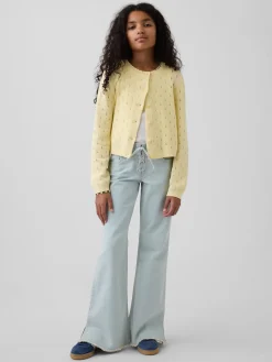 Kids Pointelle Cardigan Sweater