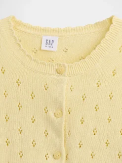 Kids Pointelle Cardigan Sweater