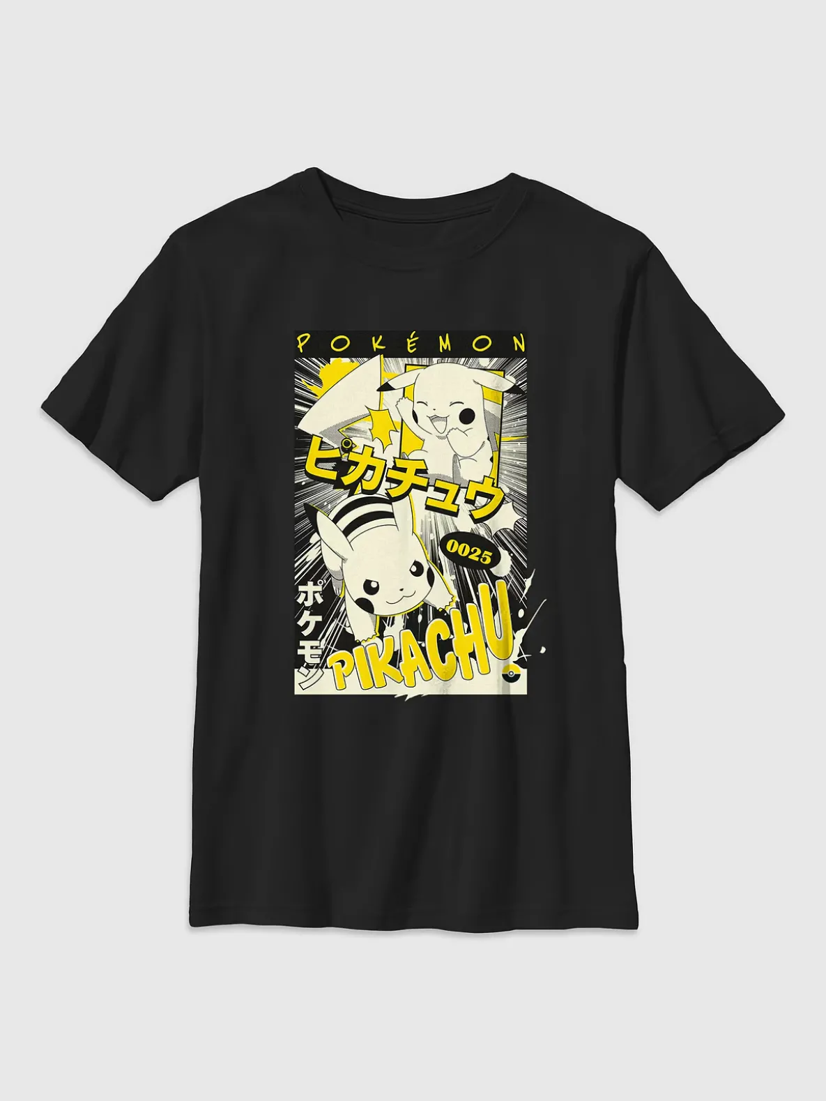 Kids Pokemon Pikachu Manga Graphic T-Shirt