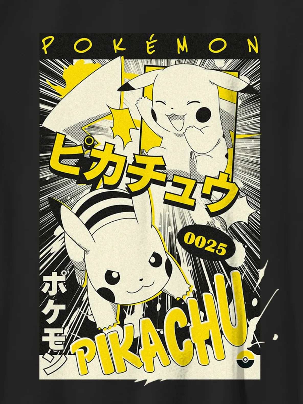 Kids Pokemon Pikachu Manga Graphic T-Shirt