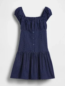 Kids Polka Dot Drop-Waist Dress