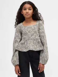 Kids Poplin Peplum Top