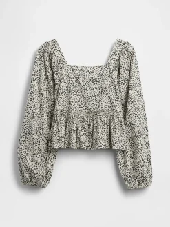 Kids Poplin Peplum Top