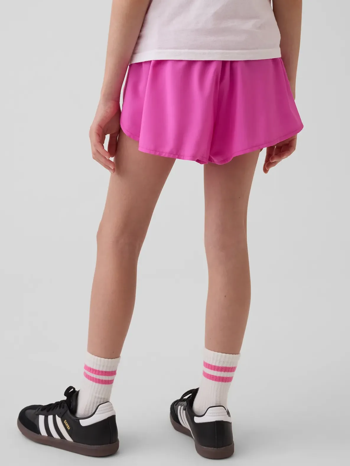 Kids Quick-Dry Butterfly-Hem Run Shorts
