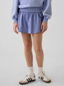 Kids Quick-Dry Butterfly-Hem Run Shorts