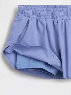 Kids Quick-Dry Butterfly-Hem Run Shorts