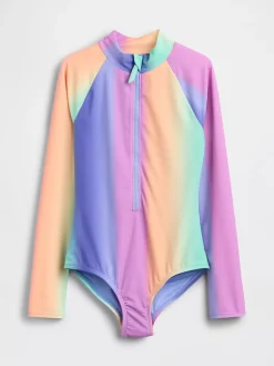 Kids Rash Guard One-Piece Swimsuit