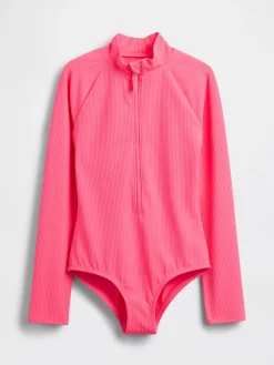 Kids Rash Guard One-Piece Swimsuit