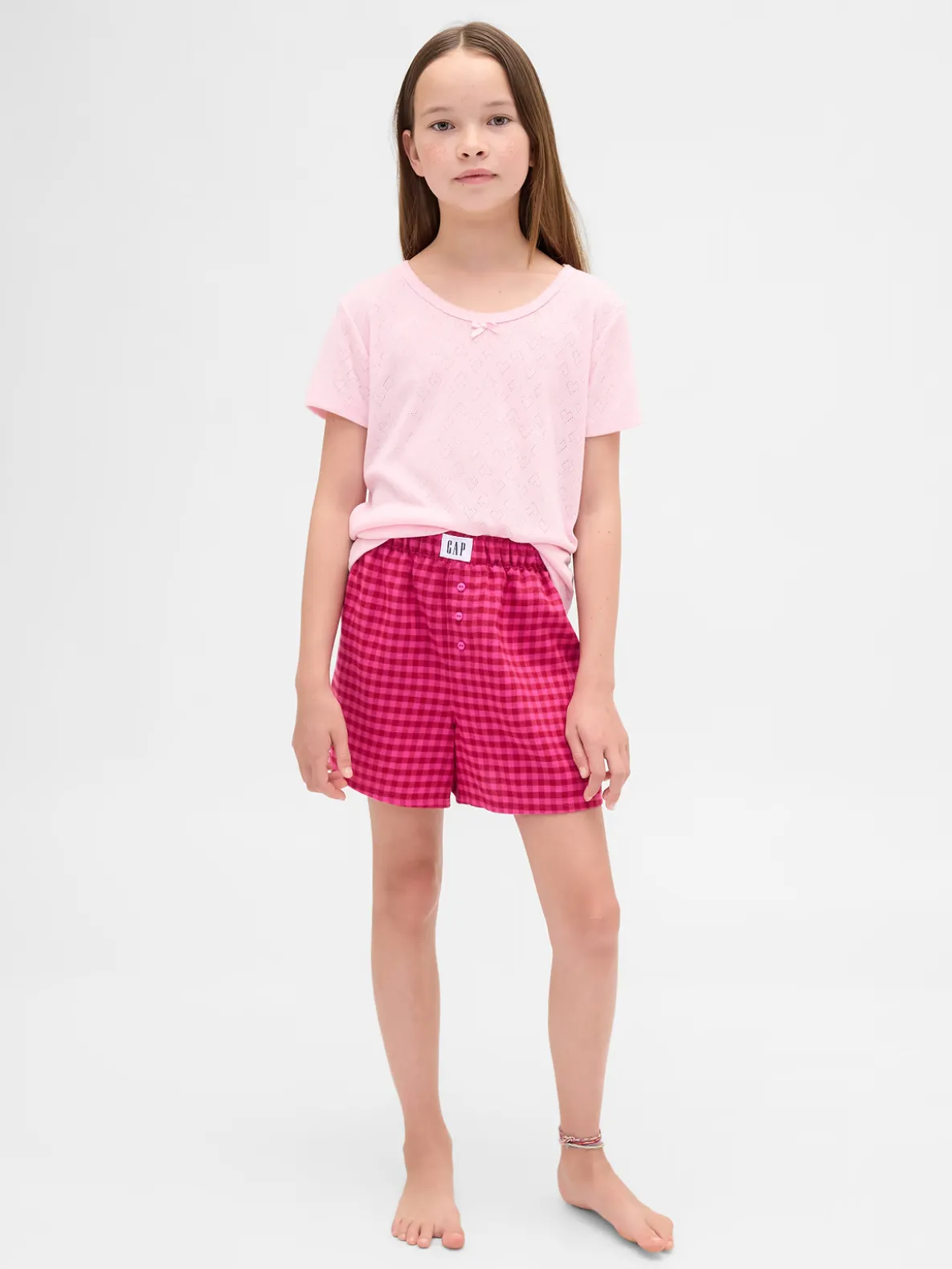 Kids Recycled Flannel PJ Boxer Shorts