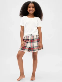 Kids Recycled Flannel PJ Boxer Shorts