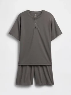 Kids Recycled Henley PJ Set