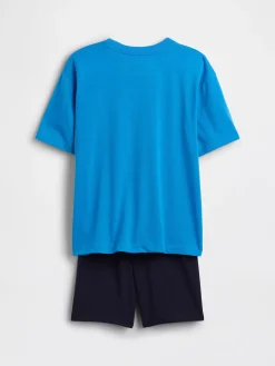 Kids Recycled Oversized Soccer PJ Short Set