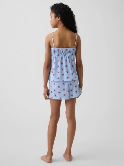 Kids Recycled PJ Ruffle Cami Short Set