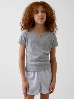 Kids Recycled Pointelle PJ T-Shirt