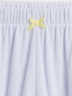 Kids Recycled Pointelle PJ Shorts