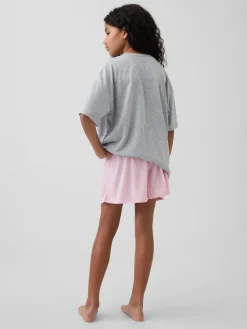 Kids Recycled Pointelle PJ Shorts