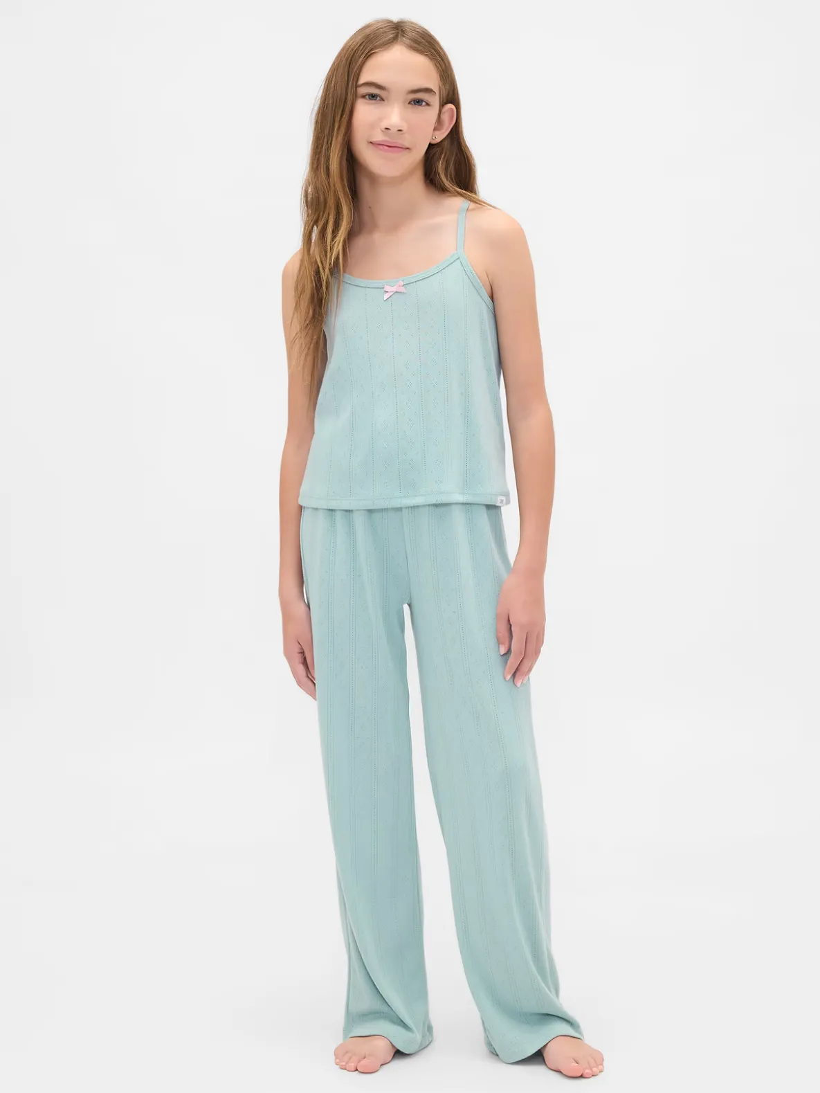 Kids Recycled Pointelle Tank PJ Set