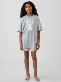 Kids Recycled Poplin PJ Boxer Shorts