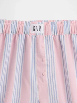 Kids Recycled Poplin PJ Boxer Shorts