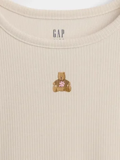 Kids Recycled Rib Brannan Bear PJ Short Set