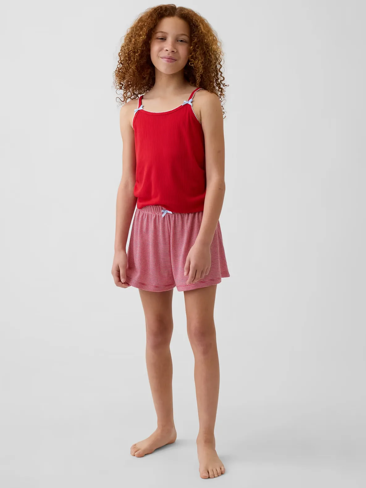 Kids Recycled Rib PJ Shorts