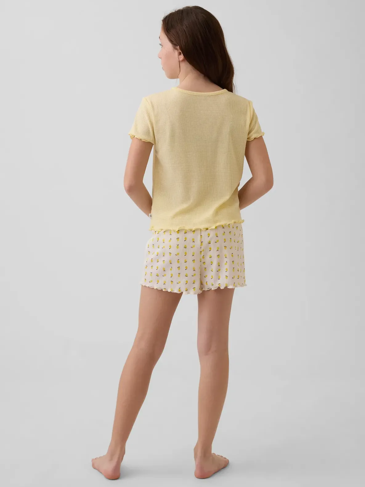 Kids Recycled Rib PJ Short Set